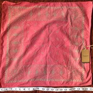 Brand New C.C. Filson Bandana, Sun-faded Red, 20” x 21”.